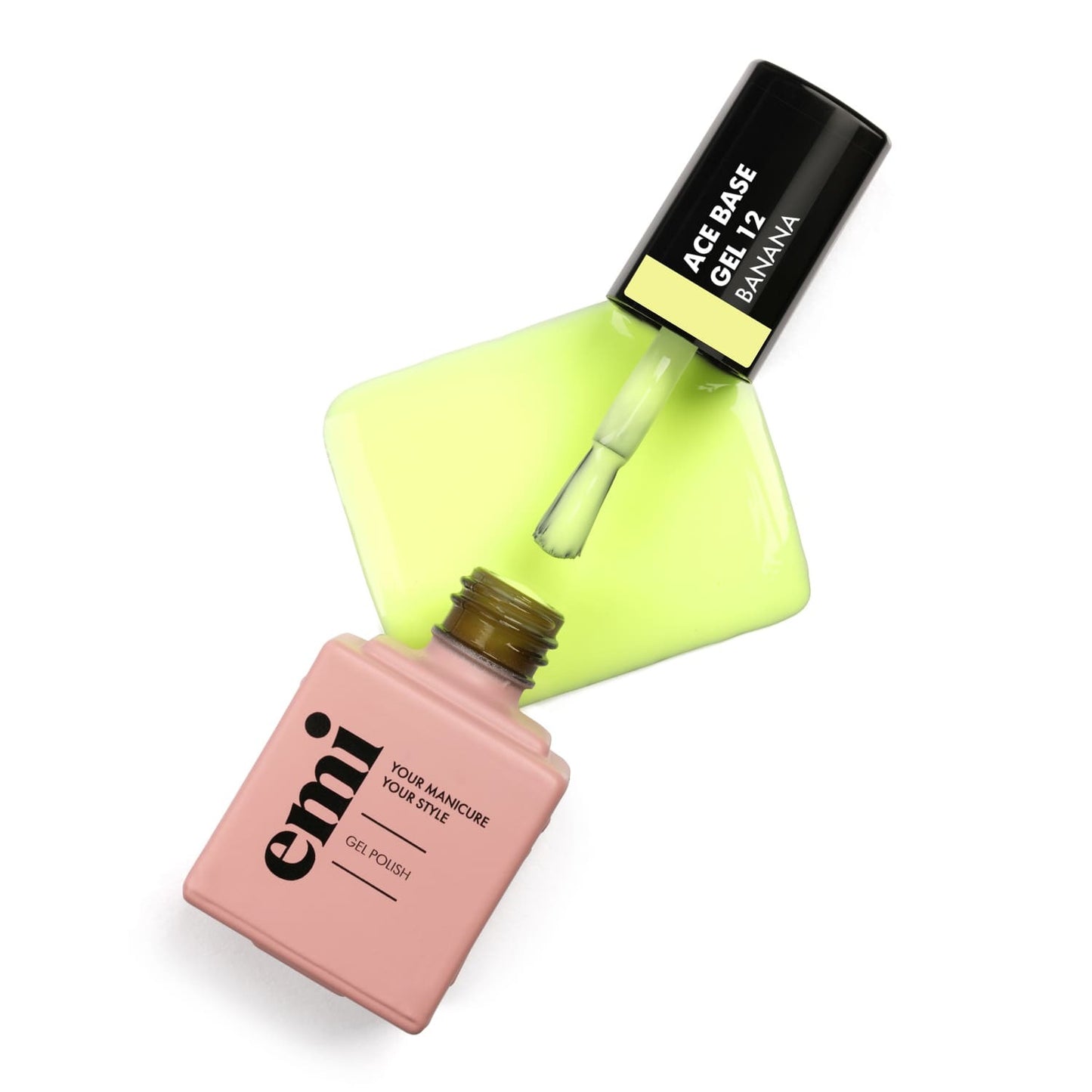 E.MiLac Ace Base Gel #12 Banana, 9 ml.