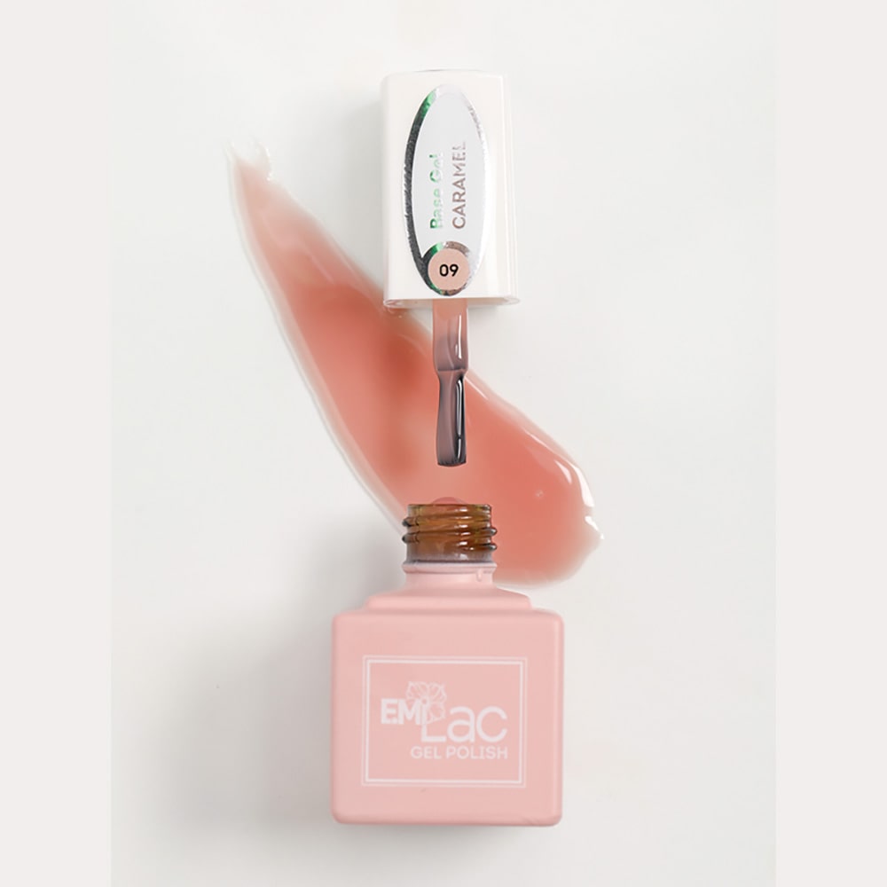 E.MiLac Base Gel Caramel #09, 9 ml.