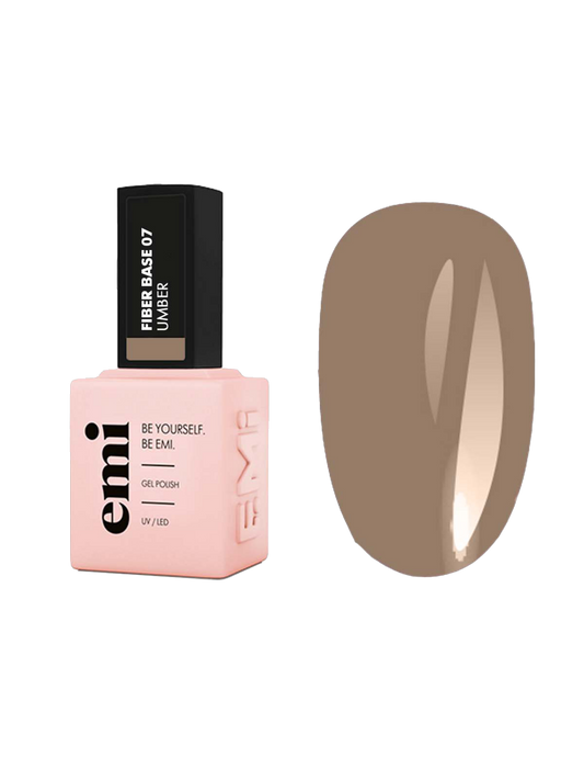 E.MiLac Fiber Base Gel Umber #7, 9 ml.
