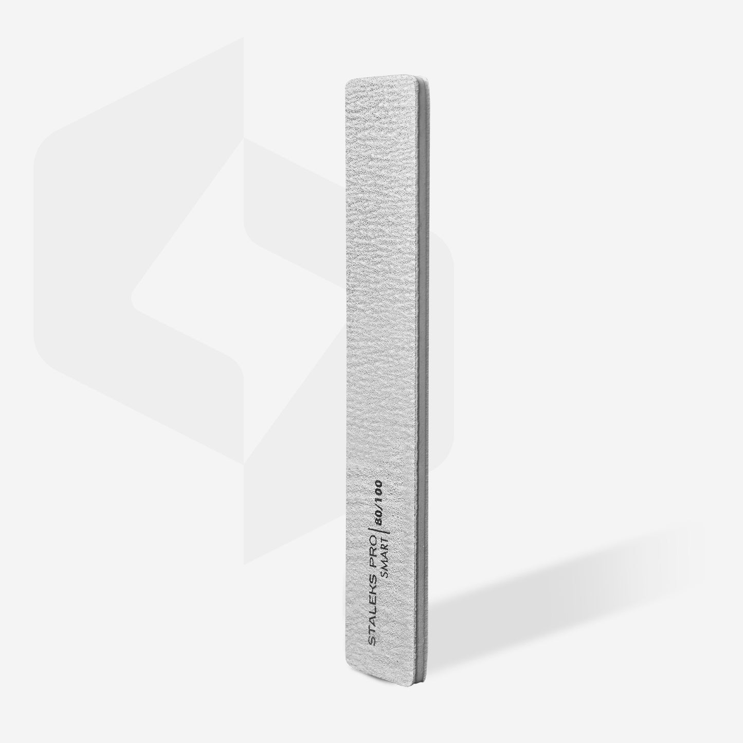 Mineral broad straight nail file Staleks Pro Smart, 80/100 grit, (5 pc)