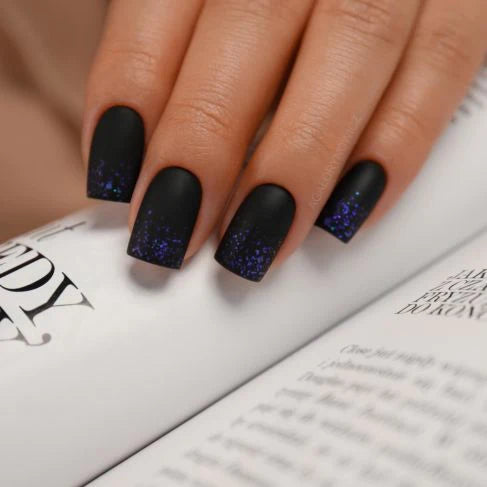 UV Hybrid Semilac Top No Wipe Blinking Blue & Violet Flakes 7ml