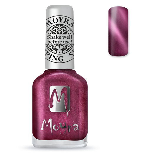 Moyra Cat Eye Stamping Polish / Nail Polish SP32 MAGNETIC/ GLITTERY RED