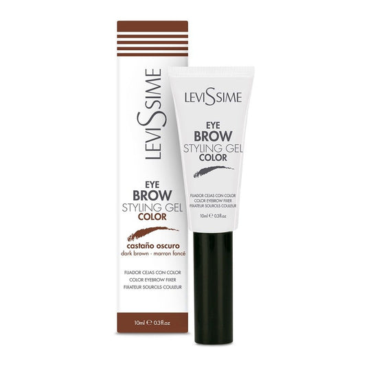 LEVISSIME EYE BROW STYLING GEL COLOR DARK BROWN, 10ML