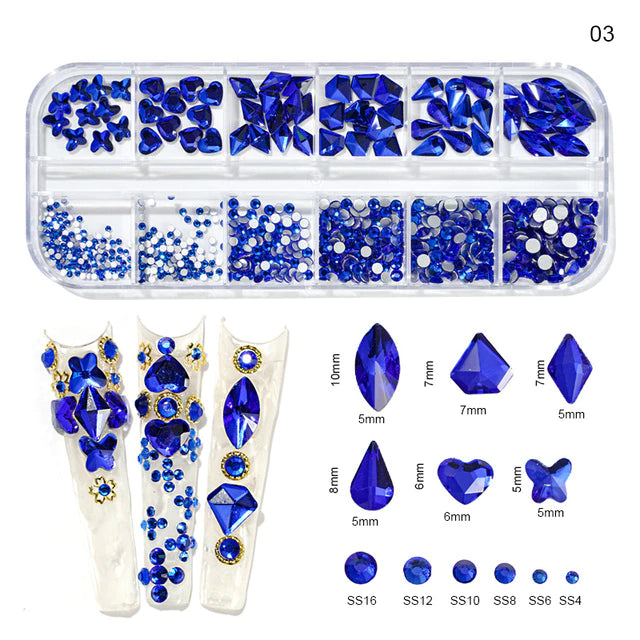 Multi size rhinestones #10