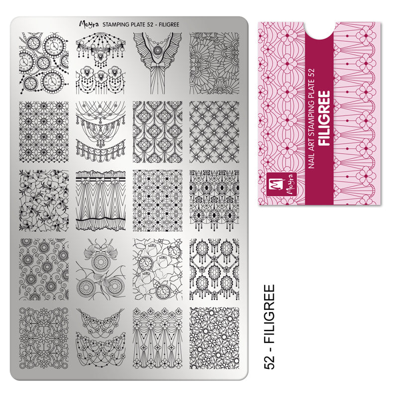 Moyra Stamping Plate 52 FILIGREE