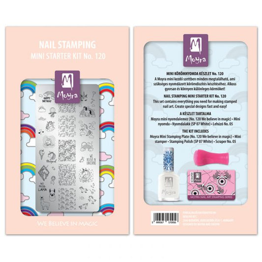 MOYRA MINI NAIL STAMPING STARTER KIT 120 WE BELIEVE IN MAGIC