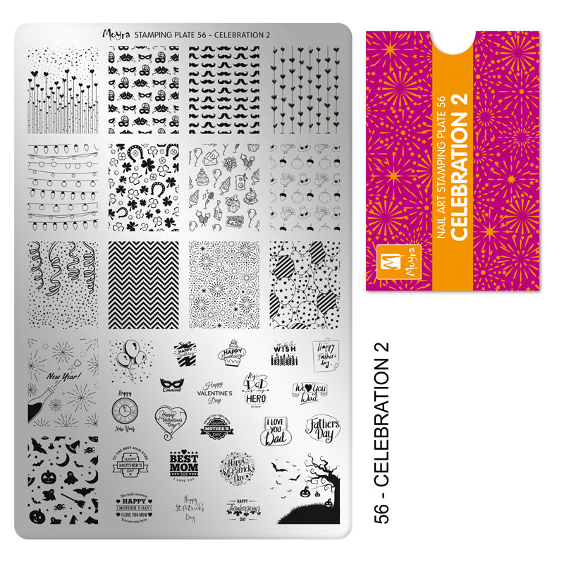 Moyra Stamping Plate 56 CELEBRATION 2