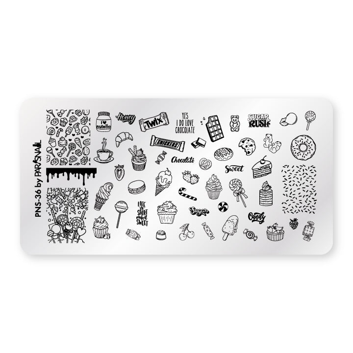 Stamping Plate PNS-36 (6*12 cm) ParisNail