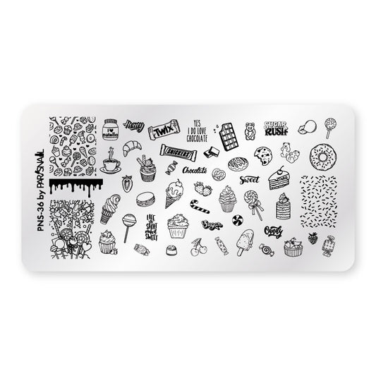 Stamping Plate PNS-36 (6*12 cm) ParisNail