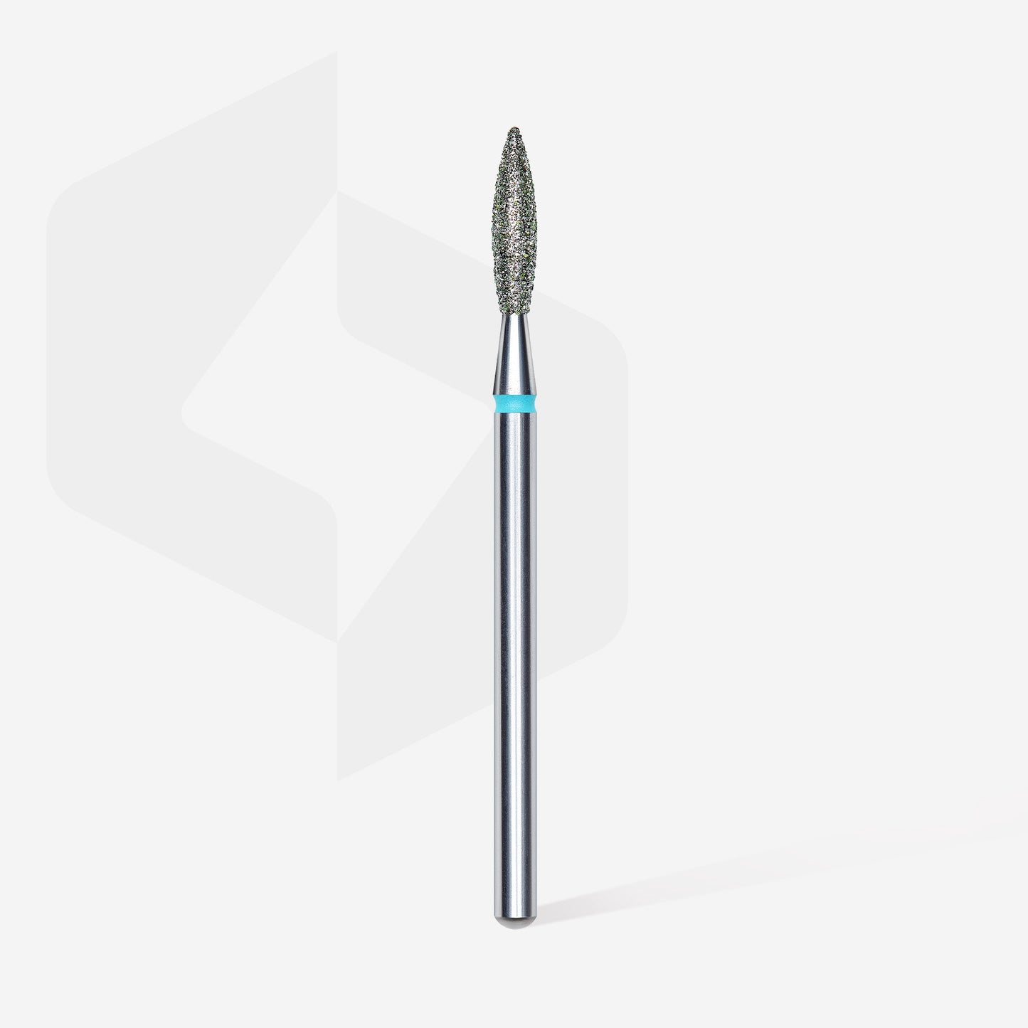 STALEKS Diamond nail drill bit, “flame”, blue, head diameter 2.3 mm/ working part 10 mm