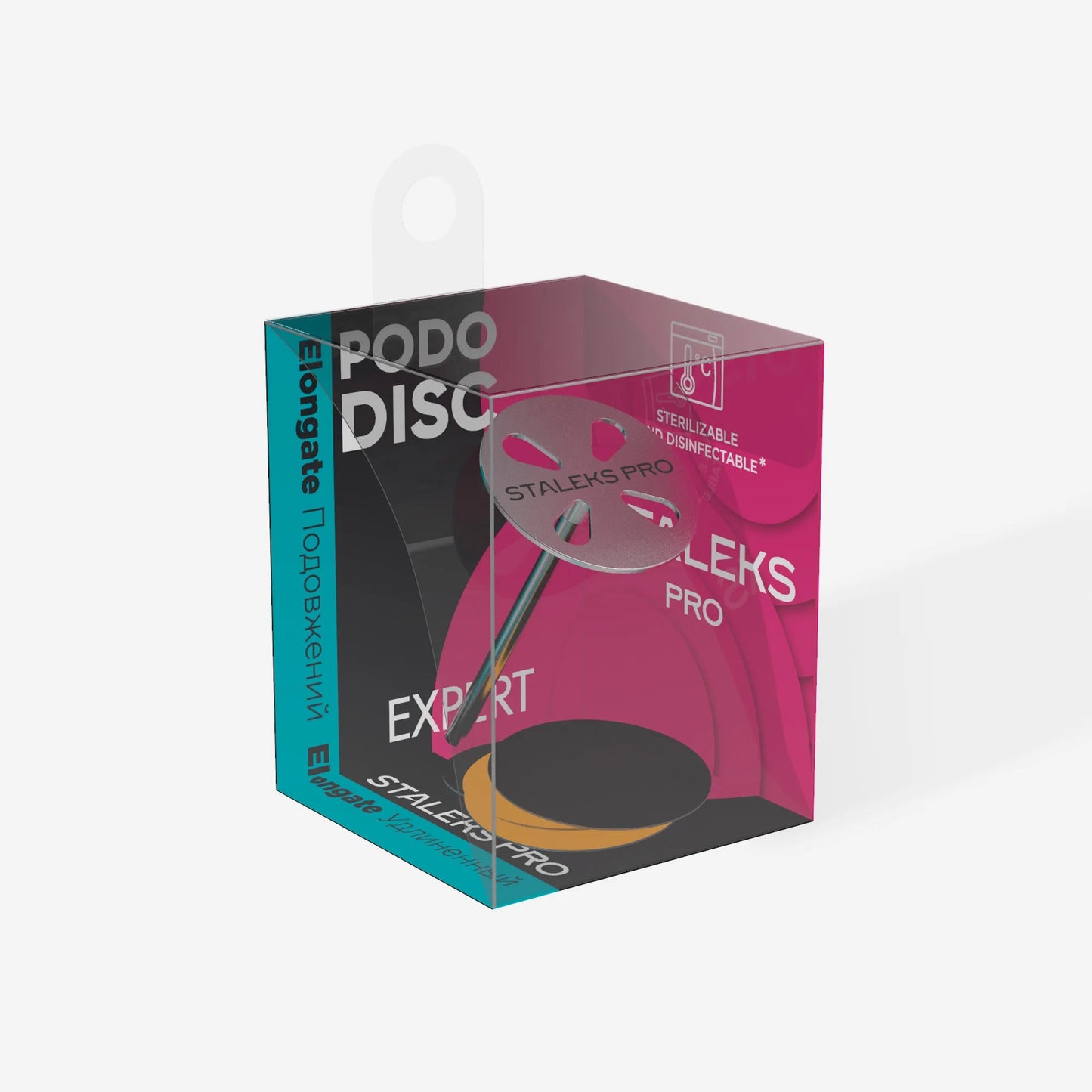 ELONGATE PEDICURE DISC PODODISC STALEKS PRO M AND SET OF DISPOSABLE FILE 180 GRIT (20 MM) PDLSET-20