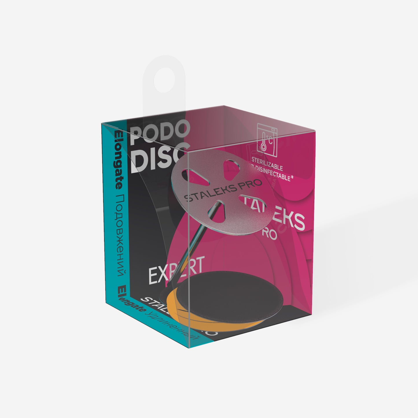 Pedicure disc Pododisc Staleks Pro L and set of disposable file 180 grit 5 pc (20 mm)