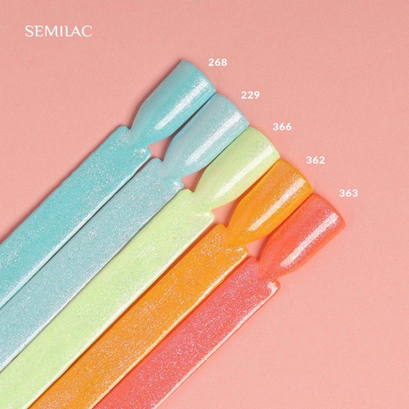 T17 SEMILAC TOP NO WIPE - SPARKLING PINK 7ml