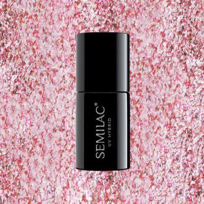 Semilac 295 Peach Pink Shimmer UV Gel Polish 7ml