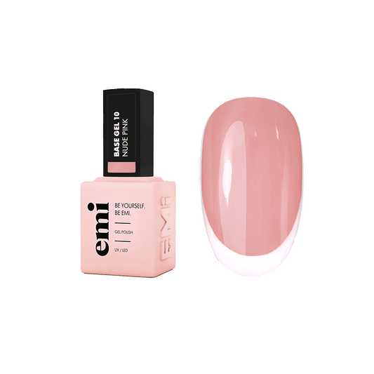 E.MiLac Base Gel Nude Pink #10, 9 ml.