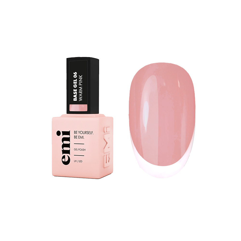 E.MiLac Base Gel Warm Pink #06, 9 ml.