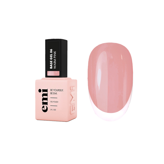 E.MiLac Base Gel Warm Pink #06, 9 ml.