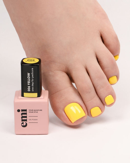 E.MiLac for pedicure Yellow #6, 9 ml.