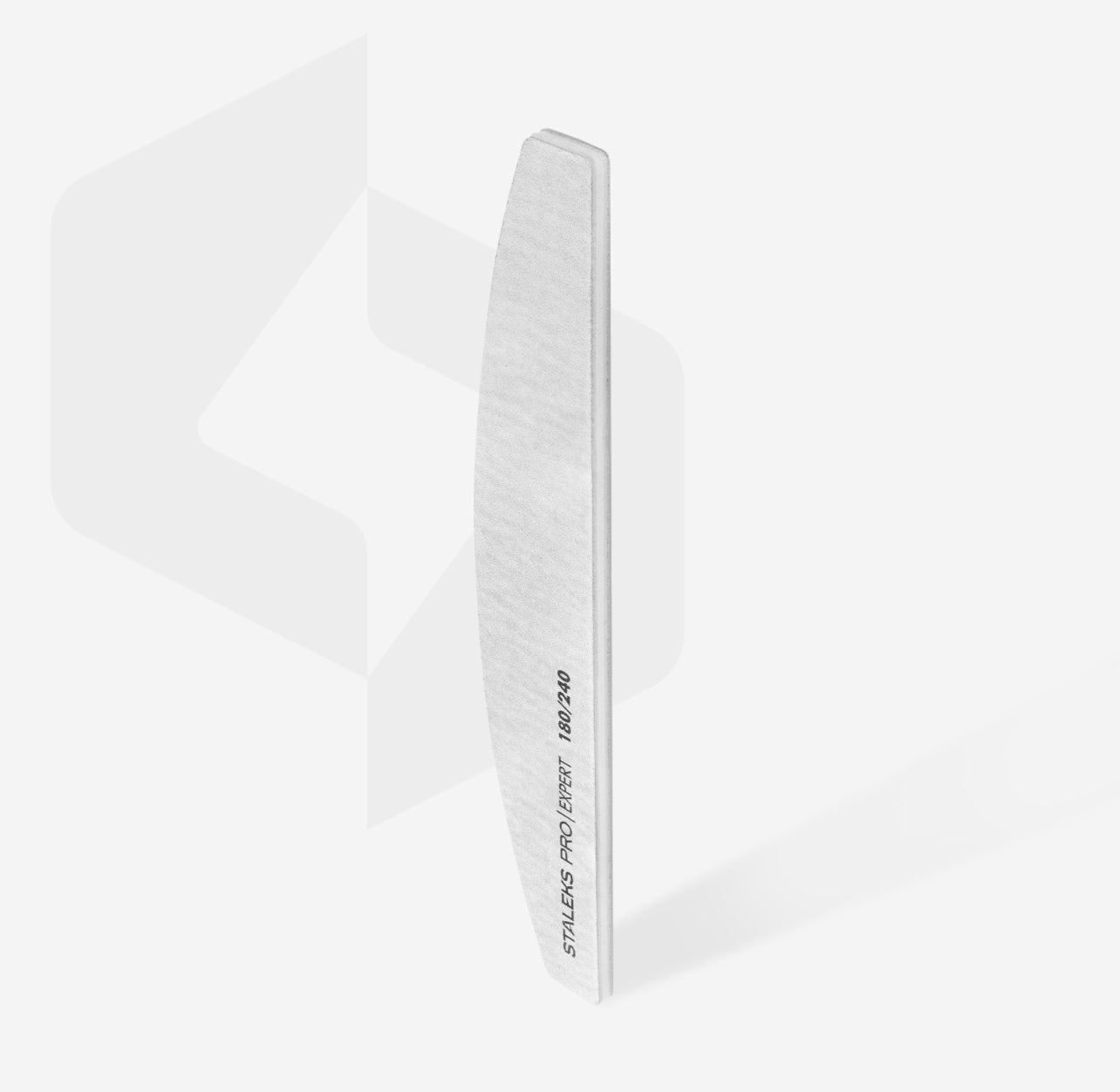 Mineral crescent nail file Staleks Pro Expert, 180/240 grit