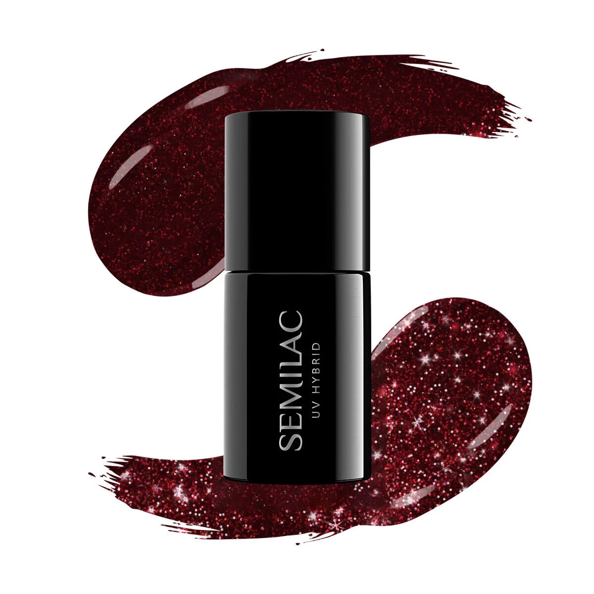 Semilac 393 Sparkling Black Cherry UV Gel Polish 7ml