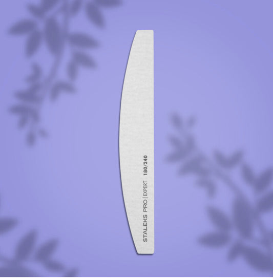 Mineral crescent nail file Staleks Pro Expert, 180/240 grit