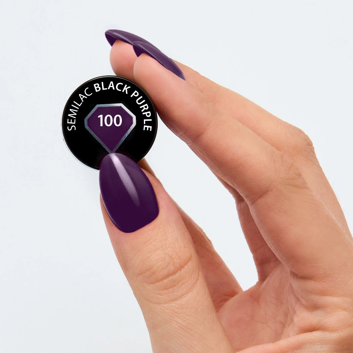 100 GEL POLISH SEMILAC BLACK PURPLE 7ML