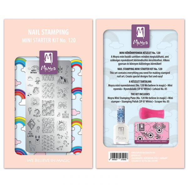 MOYRA MINI NAIL STAMPING STARTER KIT 120 WE BELIEVE IN MAGIC