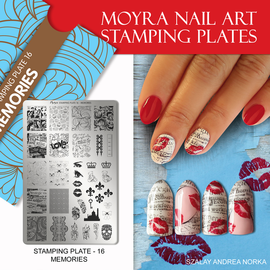 Moyra Stamping Plate 16 MEMORIES