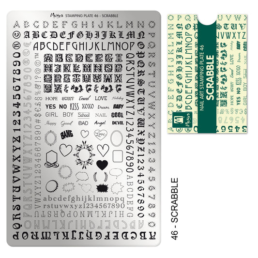 Moyra Stamping Plate 46 SCRABBLE