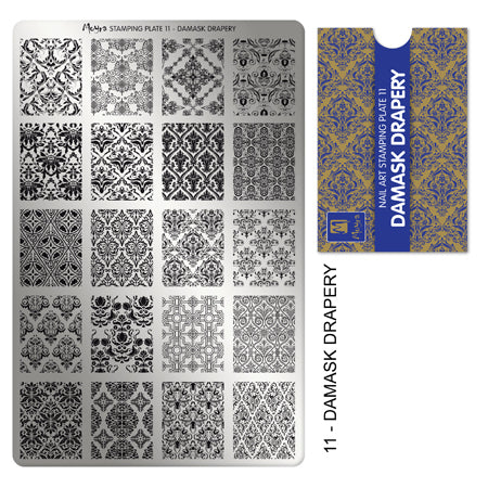 Moyra Stamping Plate 11 DAMASK DRAPERY