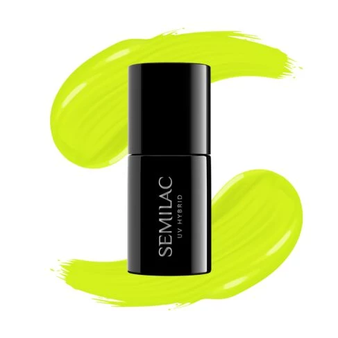 565 SEMILAC UV GEL NAIL POLISH NEON YELLOW 7 ML