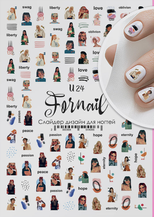 Nail Art Water Transfer Stickers, Fornail #3