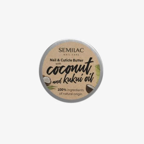 SEMILAC NAIL CARE NAIL AND CUTICLE BUTTER WITH COCONUT AND KUKUI OIL 12G