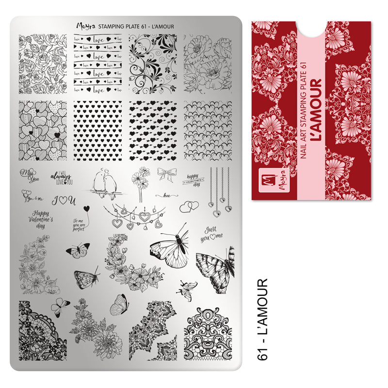 Moyra Stamping Plate 61 L'AMOUR