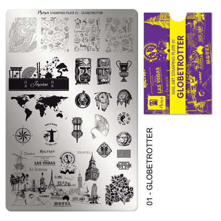 MOYRA STAMPING PLATE 01 GLOBETROTTER